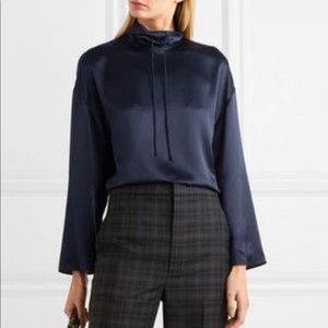 Brand new with tags - VINCE - Navy silk blouse